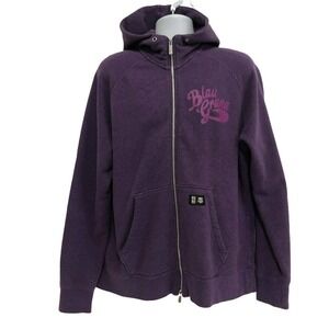 Nike Barcelona Football Mens Hoodie Zip Sweater Blau Grana Soccer Size XL Purple